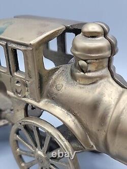 Brass Floor Toy Train 187 Golden Color Locomotive & Coal Car 11.5L 5T Vintage