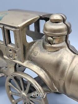 Brass Floor Toy Train 187 Golden Color Locomotive & Coal Car 11.5L 5T Vintage