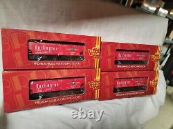 Broadway Limited HO Trains 4-Pack Set CB&Q 70T AAR Ton 3-Bay Hopper Car 7372