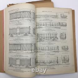 Car Builders Cyclopedia Railroad Train Locomotives 1900's Spring Bound Sections