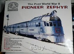Con-Cor Burlington Pioneer Zephyr Train Post WWII 3 car set N scale