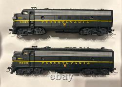 Con-Cor Ho Scale PRR Corrugated Passenger Train Set with Two Atlas FP7 Loco's