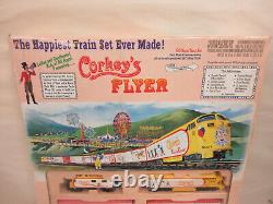 Corkey's Flyer Carnival HO Train Set with Locomotive Box Car Ferris Wheel & Power