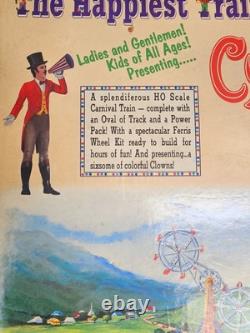 Corkey's Flyer Carnival HO Train Set with Locomotive Box Car Ferris Wheel & Power