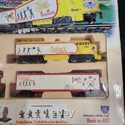 Corkey's Flyer Carnival HO Train Set with Locomotive Box Car Ferris Wheel & Power