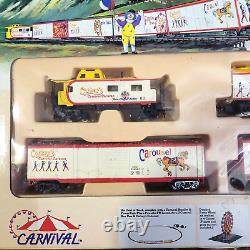 Corkey's Flyer Carnival HO Train Set with Locomotive Box Car Ferris Wheel & Power