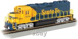 EMD GP40 DCC Equipped Locomotive Santa Fe #3508 HO Scale Train Car, Blue/Yellow