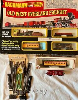 EXCLUSIVE UPRR Bachmann Old West Overland Freight w Coach Train Set HO +Bonuses