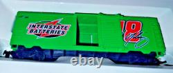 Electric Train Locomotive 6 Car Set Life-Like Racing Rails NASCAR WithOG Packaging