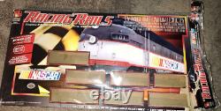 Electric Train Locomotive 6 Car Set Life-Like Racing Rails NASCAR WithOG Packaging