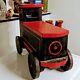 Folk Art Wood Train, Home Made 22 Inch Locomotive Train Single Car Wood