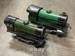 Five Cars Tin Hornby Meccano O Gauge Train Engines, Coal Tender, Tracks, & More