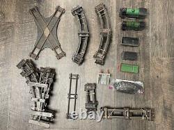 Five Cars Tin Hornby Meccano O Gauge Train Engines, Coal Tender, Tracks, & More