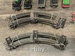 Five Cars Tin Hornby Meccano O Gauge Train Engines, Coal Tender, Tracks, & More