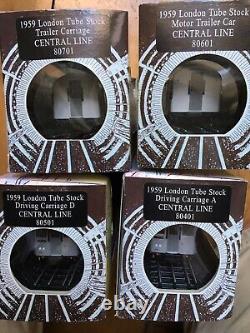 Gilbow HO London Underground Tube complete 1959 Central 4 car Train New Boxed
