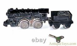 Girard Joyline Flyer Litho Windup Cast Iron Locomotive #357 Coach Train Cars Box