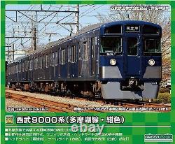 Greenmax N gauge Seibu 9000 Tamako-Line Navy Blue 4car Model Train withPower 31552