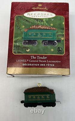 HALLMARK Lionel Train Locomotive 1996-2001 + Light Up Car & 2 Tenders 9pc Lot