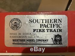 HO BRASS WESTSIDE MODEL CO. SOUTHERN PACIFIC 4-6-0 T-1 FIRE TRAIN With WATER CARS