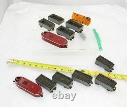 HO Custom Brass/Diecast Underground Mining Train Dual Engines with Coal Cars