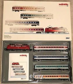 HO Marklin #2862 Demonstration Train DB Express Loco and 4 Passenger cars