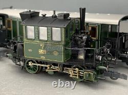 HO ROCO K. BAY. STS. Glaskasten Glass Steam Train with3 Coaches Set DCC/SND HO1337