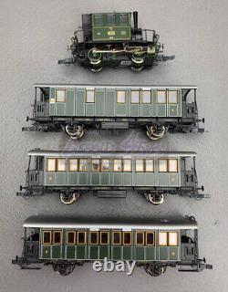 HO ROCO K. BAY. STS. Glaskasten Glass Steam Train with3 Coaches Set DCC/SND HO1337