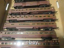 HO Scale PRR passenger train. Proto 2000 E8/9 + 7 Con Cor passenger cars