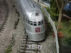 HO Train Con-Cor Pioneer Zephyr Burlington Rt 3 Car set DCC Ready 001-8721 #F63