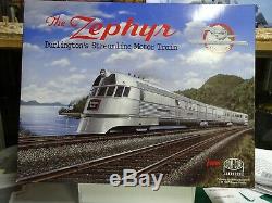 HO Train Con-Cor Pioneer Zephyr Burlington Rt 3 Car set DCC Ready 001-8721 #F63