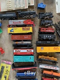 HO Train Set HUGE LOT Engine s Cars Tracks Controller s ATLAS TYCO Build A Scene