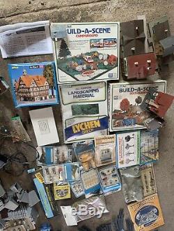 HO Train Set HUGE LOT Engine s Cars Tracks Controller s ATLAS TYCO Build A Scene