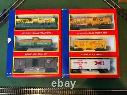 HO freight and passenger train cars with three working Engines Two AHM/Rivarossi