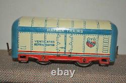 Hafner O Gauge Ventilated Refrigerator Train Freight Car Marx Like Red White Bl