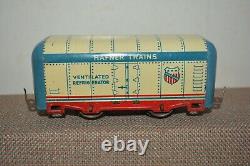 Hafner O Gauge Ventilated Refrigerator Train Freight Car Marx Like Red White Bl