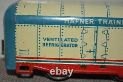 Hafner O Gauge Ventilated Refrigerator Train Freight Car Marx Like Red White Bl