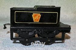 Hafner Overland Flyer Freight Train Set Wind-Up Engine with5 Tin Litho Cars