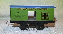 Hafner Overland Flyer Freight Train Set Wind-Up Engine with5 Tin Litho Cars