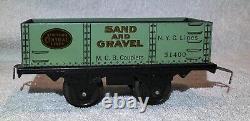 Hafner Overland Flyer Freight Train Set Wind-Up Engine with5 Tin Litho Cars