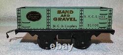 Hafner Overland Flyer Freight Train Set Wind-Up Engine with5 Tin Litho Cars