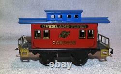 Hafner Overland Flyer Freight Train Set Wind-Up Engine with5 Tin Litho Cars