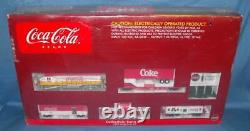 Ho Athearn Coca Cola Train Set Locomotive 4 Cars Power Supply Tracks Sealed Box