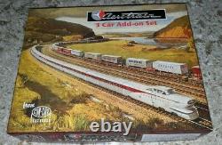 Ho Con-cor Gm Demo 6 Car Aero Train Diesel Locomotive Set