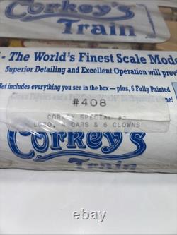 Ho Ihc Corkey's Carnival Train Set #408 Locomotive 4 Cars Clown Figures