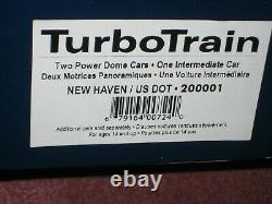 Ho Rapido Turbo Train, New Haven. 3 car withBoth powered units. New in box C-10 sc