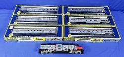 Ho Scale Amtrak Locomotive And 6 Ahm Passenger Cars 6401-6406 Train Set