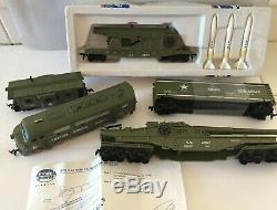 Ho U. S. Army Train Set F-3 Locomotive With 4 Cars 9180 Flat Missle Military Set