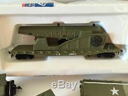 Ho U. S. Army Train Set F-3 Locomotive With 4 Cars 9180 Flat Missle Military Set