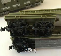 Ho U. S. Army Train Set F-3 Locomotive With 4 Cars 9180 Flat Missle Military Set