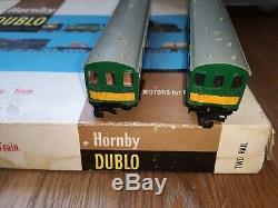 Hornby Dublo 2050 Suburban Electric Train Set EMU motor car & Driving Trailer